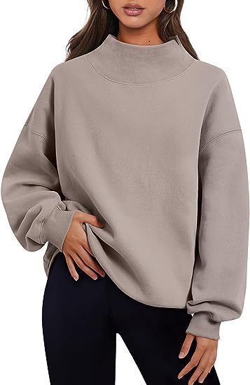 Casual pullover for ladies with high collar and wide sleeves Lune London