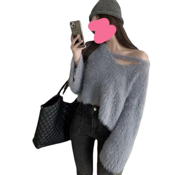 Pull court moelleux pour femmes avec motif tricot doux Chic & Stil
