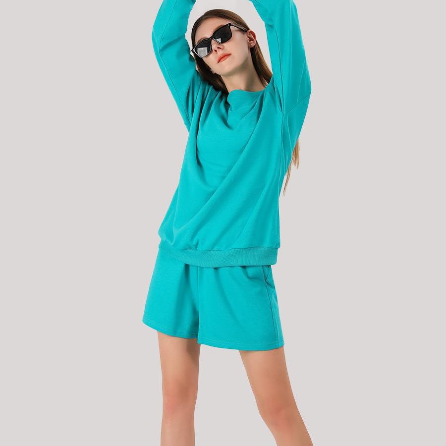 Ladies casual sweatshirt and shorts set Lune London