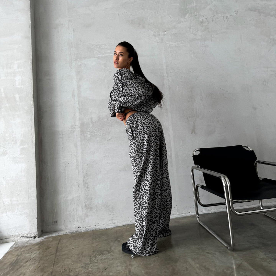 Women's Printed Hoodie and Loose Jogging Pants Set Lune London