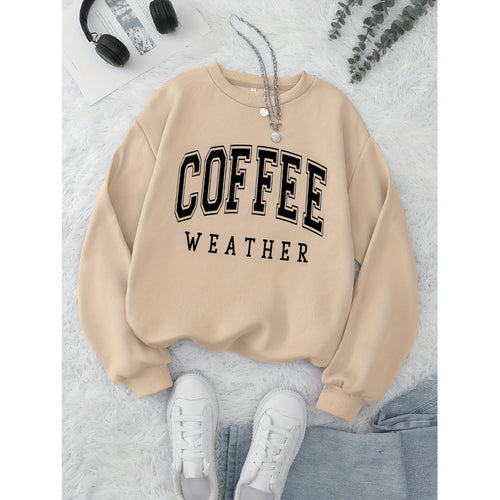Sweatshirt femme avec impression tendance Coffee Weather Chic & Stil