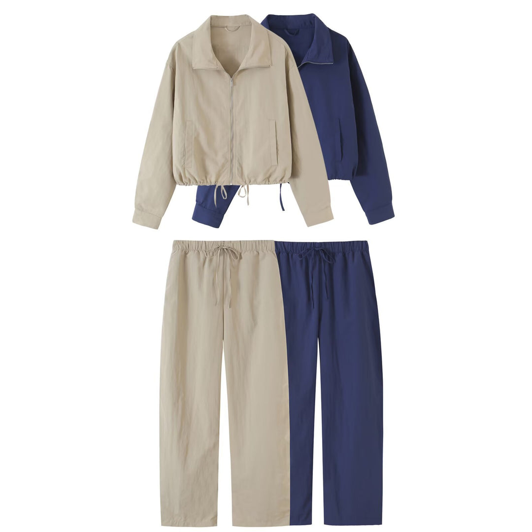 Women's high-waisted loose linen-look pants with drawstring waistband Amarae