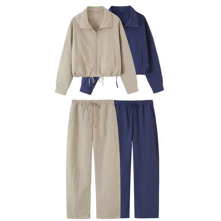 Women's high-waisted loose linen-look pants with drawstring waistband Amarae