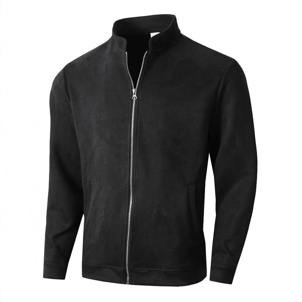 Fleece jacket for men with high collar and side pockets Lune London