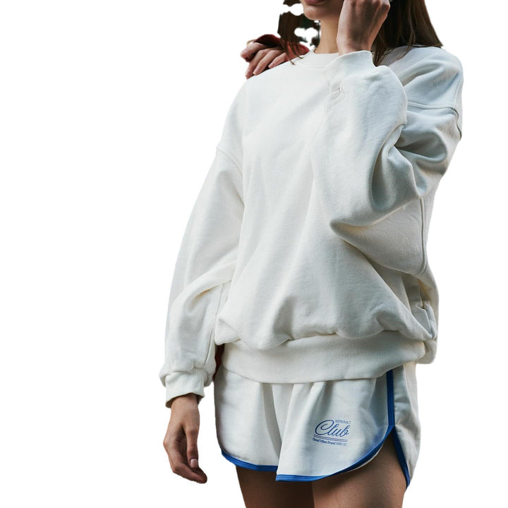 Casual sweatshirt for women with creative logo detail and off-the-shoulder Amarae