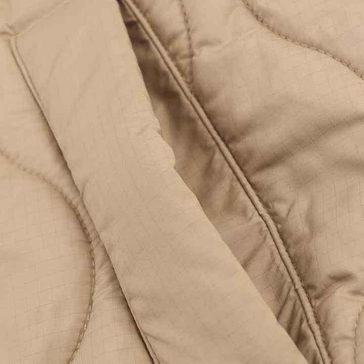 Ladies padded transitional jacket with hood and large pockets Lune London