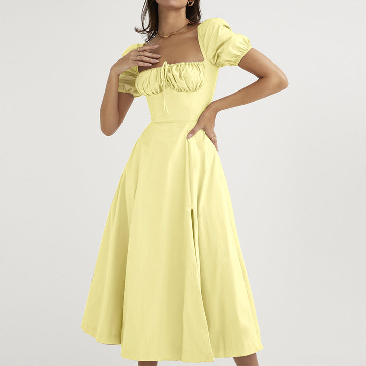 Robe maxi femme avec design off-the-shoulder et manches bouffantes volumineuses Chic & Stil