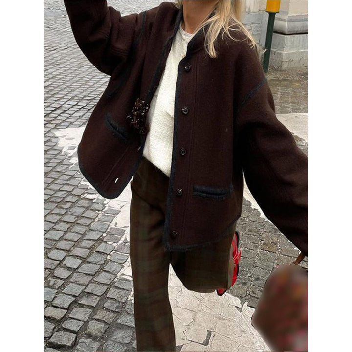 Casual wool jacket for women with pockets and oversized fit Lune London