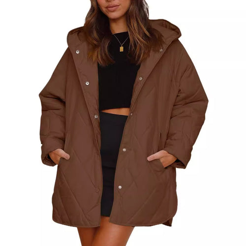 Amarae Women’s Quilted Winter Jacket with Hood
