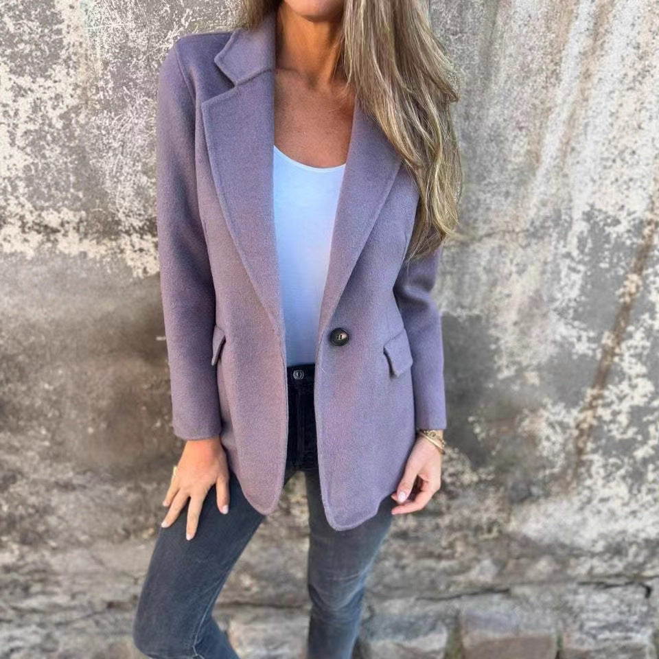Elegant blazer jacket for women in soft material Lune London