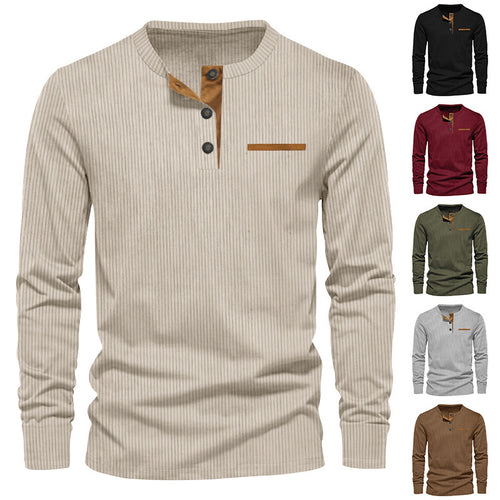 Long sleeve shirt for men with a structured design and practical button details Amarae