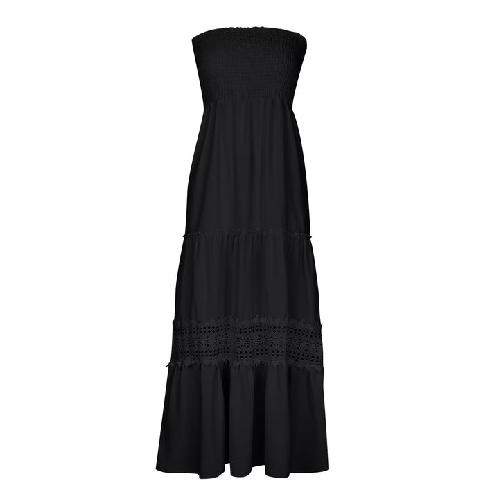 Lune London strapless bohemian maxi dress