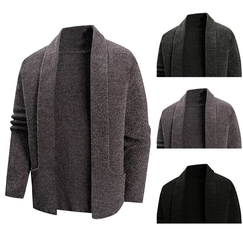 Ladies casual cardigan with open collar and modern chic and style details