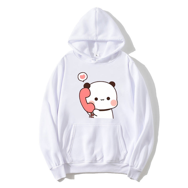 Ladies' hoodie with playful panda design Chic & Stil