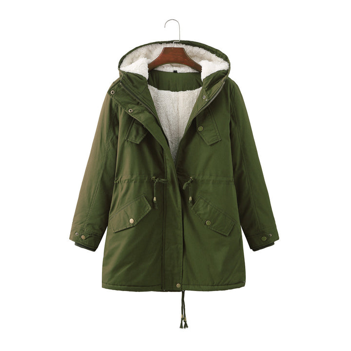Functional parka jacket for women with removable hood and faux fur lining Lune London