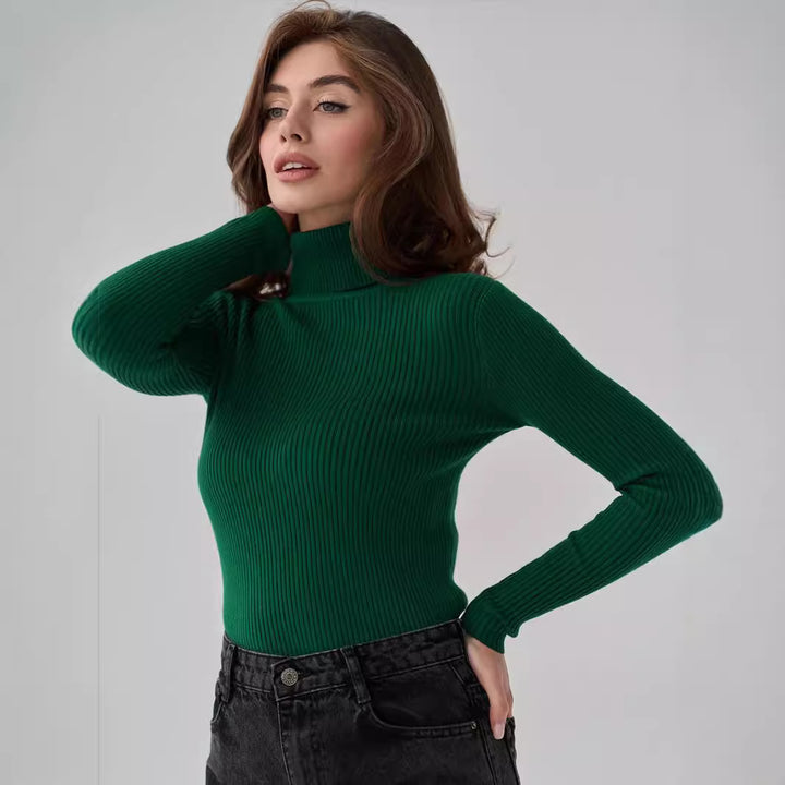 Turtleneck pullover for ladies with a ribbed design and a relaxed fit Lune London