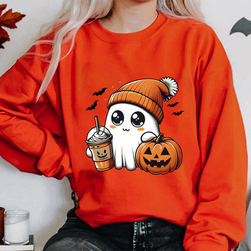 Sweat-shirt pour femmes avec design graphique Halloween ludique Chic & Stil