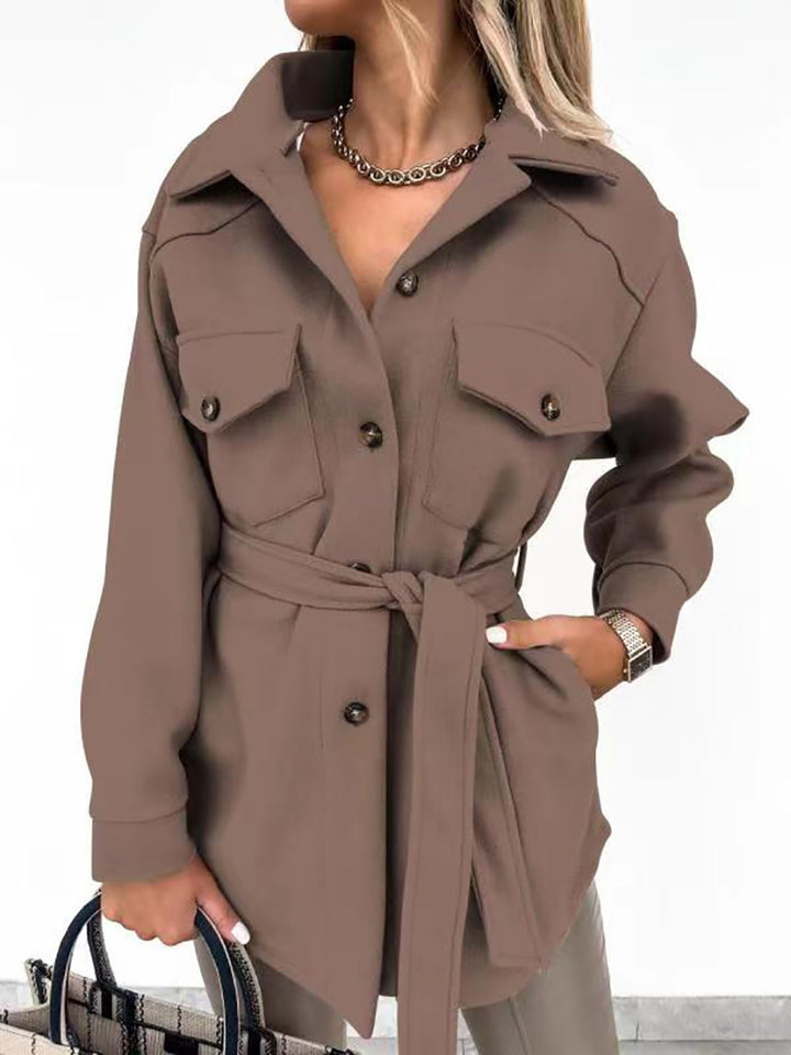 Utility jacket for women with a trendy belt and practical pockets Lune London