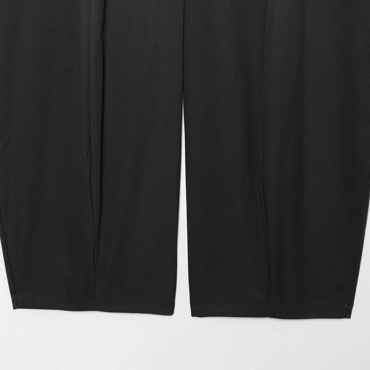Women's culotte pants with high waist, distinctive center pleats, and boxy silhouette Amarae