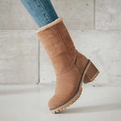 Elegant winter boots for women with wool collar Lune London