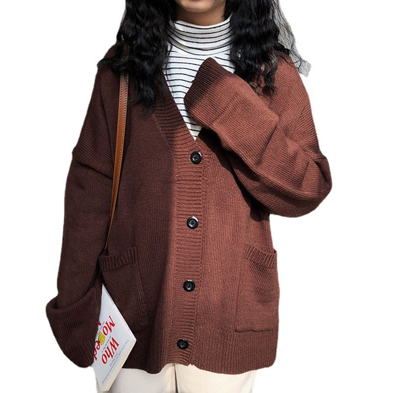 Cardigan en maille décontracté pour femme avec détails de boutons décoratifs et coupe oversized Chic & Stil