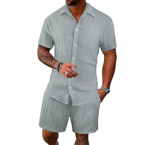 Men's short-sleeve shirt and structured design shorts Amarae