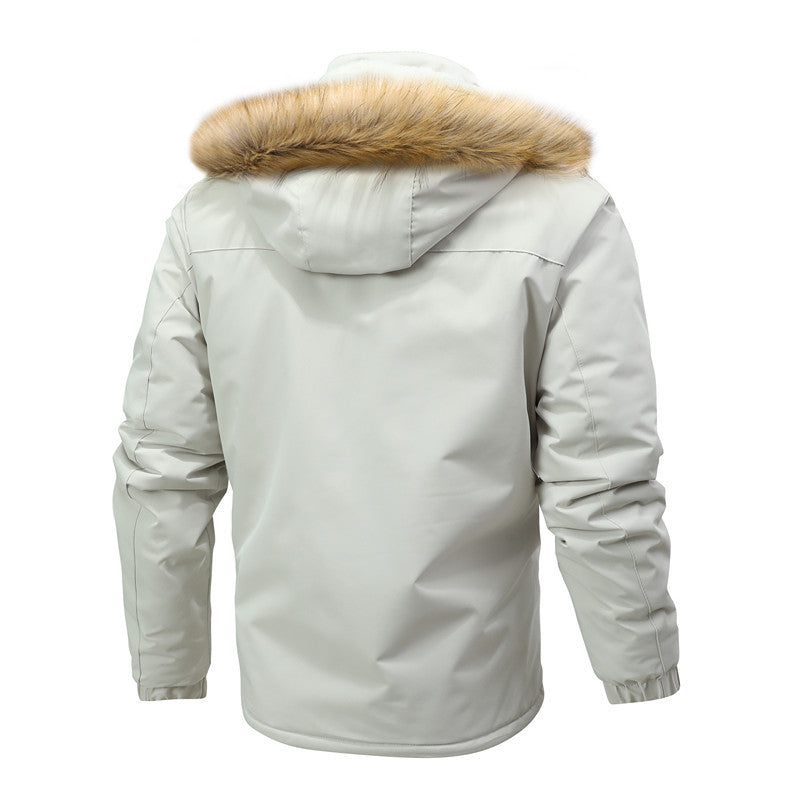 Insulated parka for men with removable hood and teddy lining Lune London