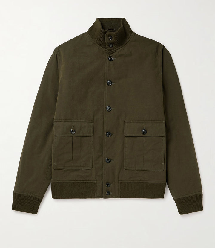 Suede leather jacket for men with structured design Lune London