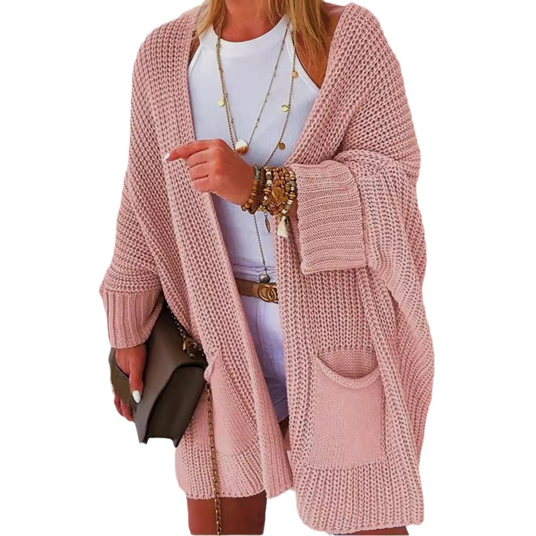 Chunky knit jacket for women with deep pockets and a relaxed fit Lune Londonl