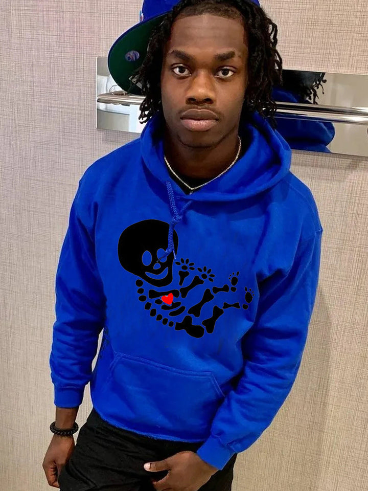 Men's hoodie with creative skeleton design Lune London