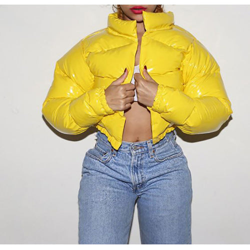 Ladies shiny quilted jacket Chic und Stil