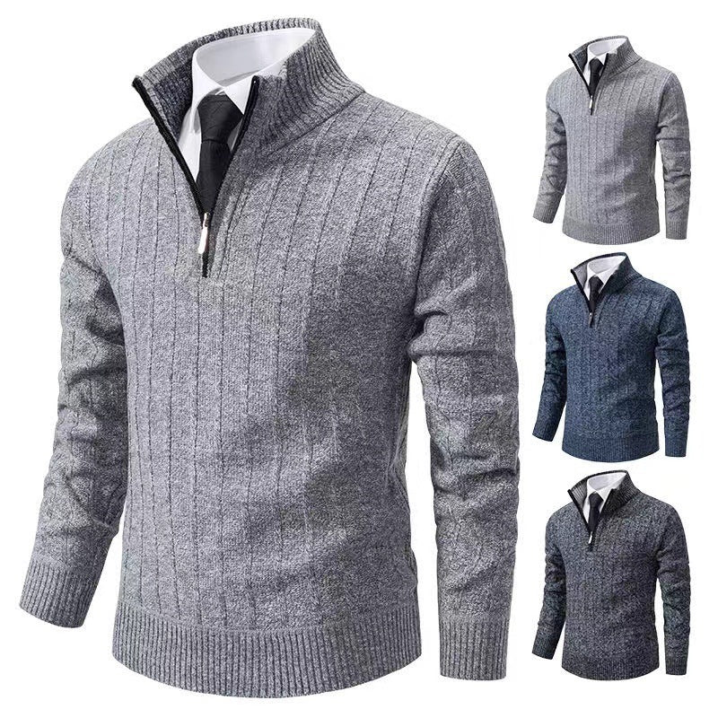 Lune London men's zip-up sweater with high collar