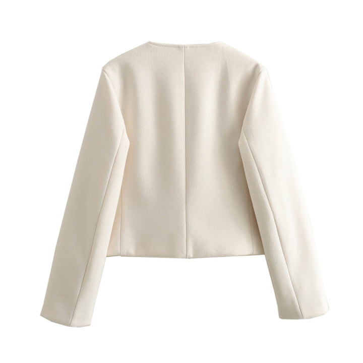 Elegant short jacket for women with structured button details Lune London