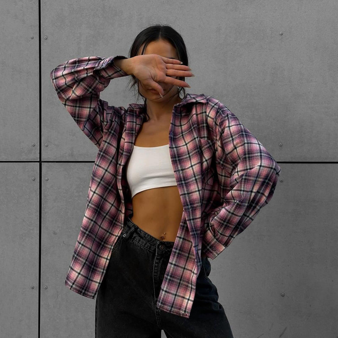 Plaid shirt for women in a relaxed oversized fit Amarae