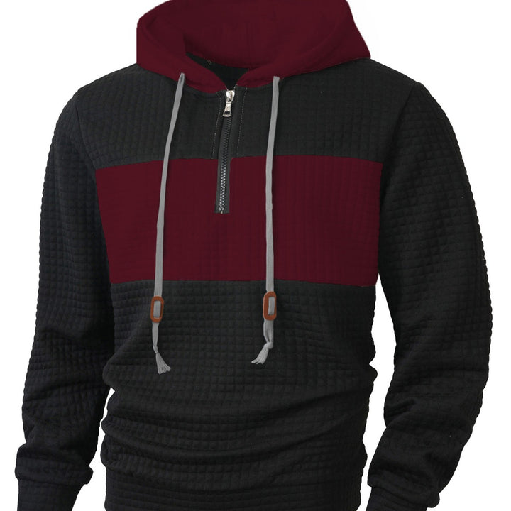 Men's Hoodie with 1/4 zipper and structured design Lune London