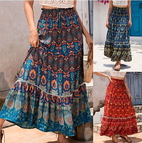 Amarae Boho Maxi Dress for Women with Ruffle Design