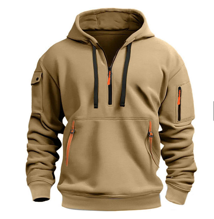 Men's functional hoodie with zipper and side pockets Chic & Stil