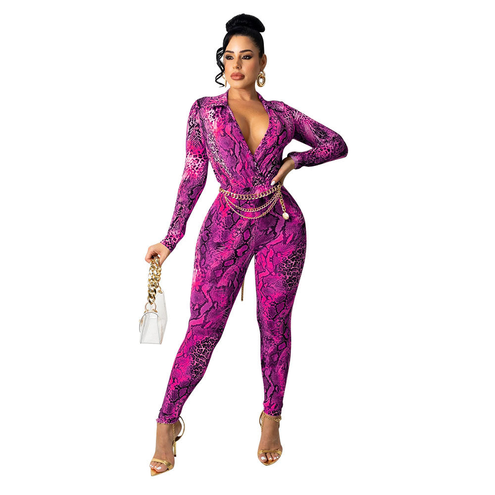 Ladies Exotic Animal Print Bodysuit Lune London