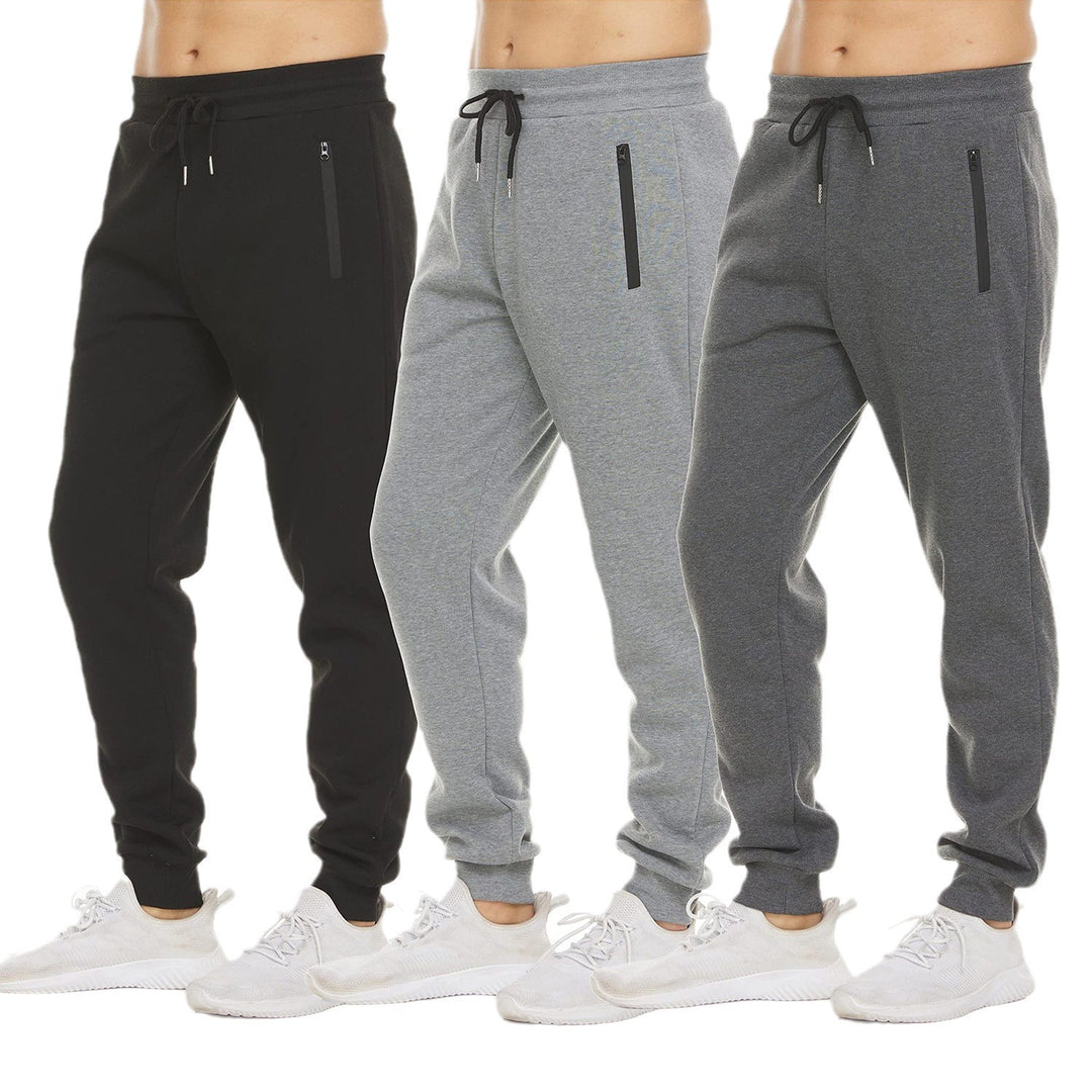 Comfortable men's sporty jogger pants with side zip pockets Lune London