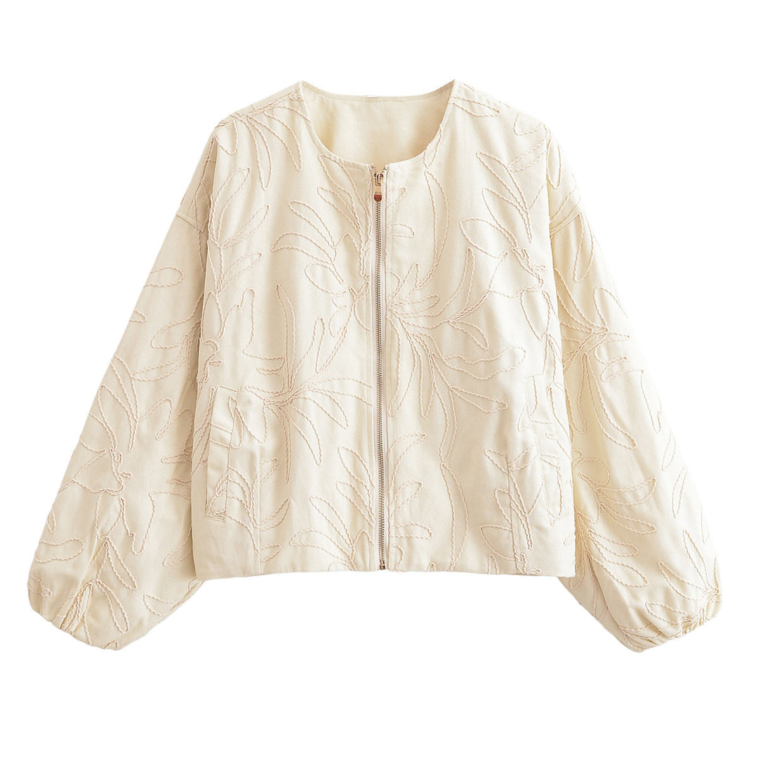 Haut matelassé pour femmes avec broderie florale Chic & Stil