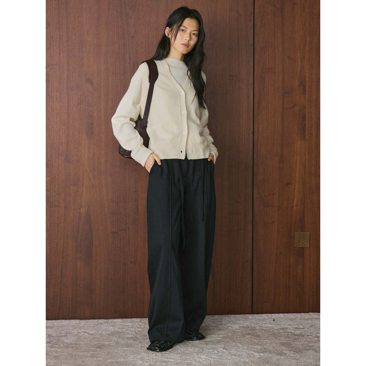 Women's Casual Extra Wide Jogging Culottes with High Waist and Drawstring