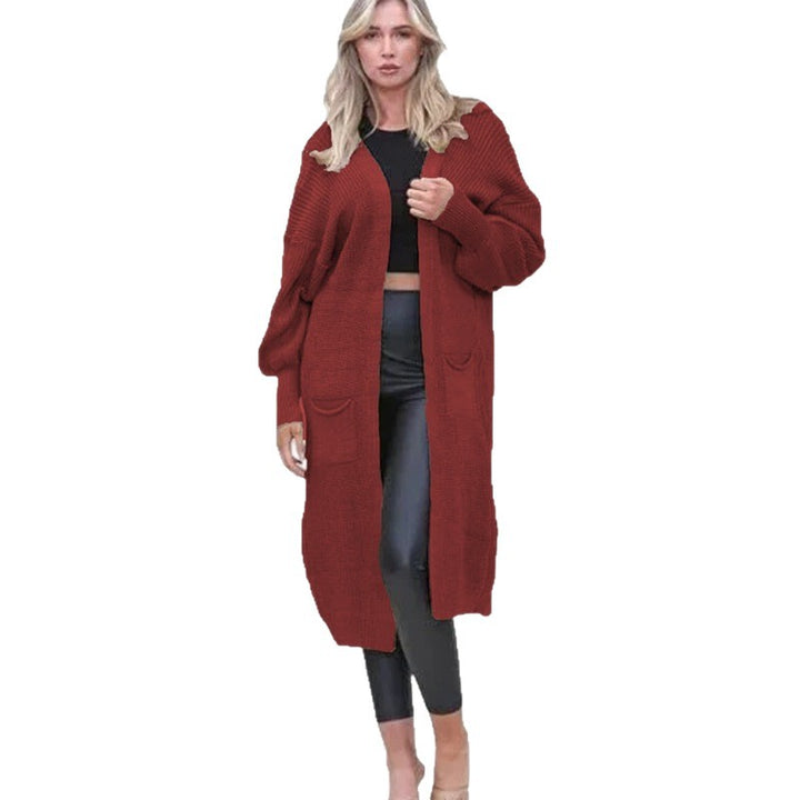 Women’s Large knit cardigan with soft material and practical pockets Lune London