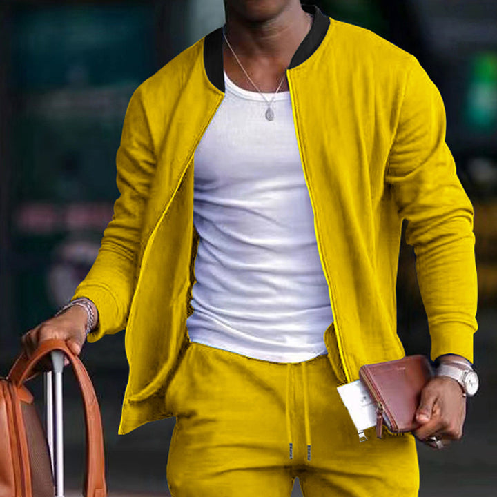 Casual men's varsity jacket with side zip Lune London