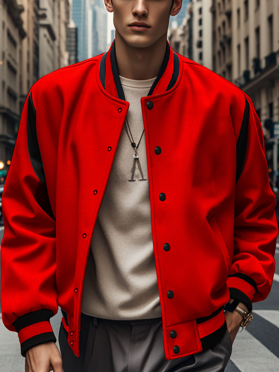 Trendy bomber jacket for men with contrasting details Lune London