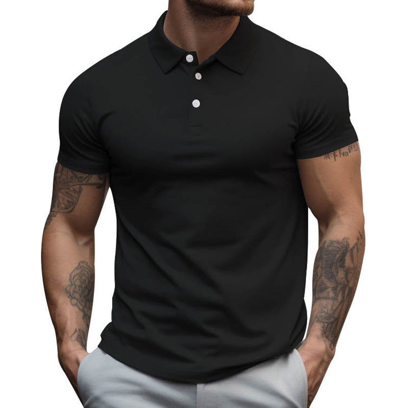 Short sleeve polo shirt for men in breathable cotton blend with moisture regulation technology Lune London
