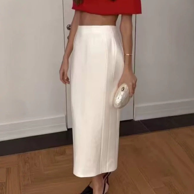 Women's pencil skirt with sculpting seam details and knee-length silhouette Amarae