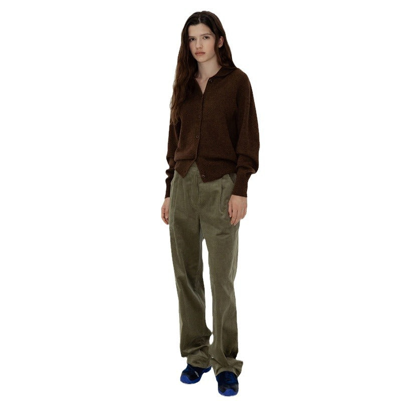 Ladies Cozy Knit Vest with Elegant Collar and Chic Button Details
