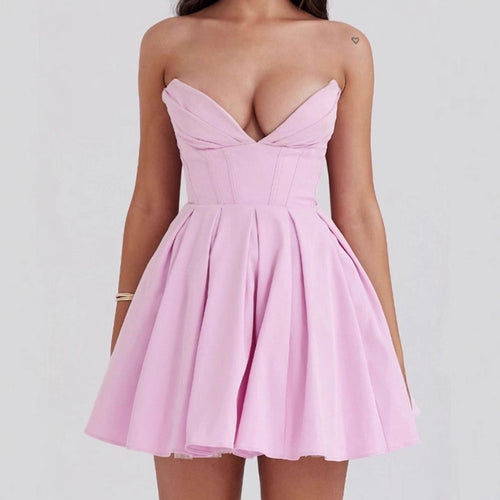 Women's cocktail dress with sweetheart neckline and flowing skirt Amarae