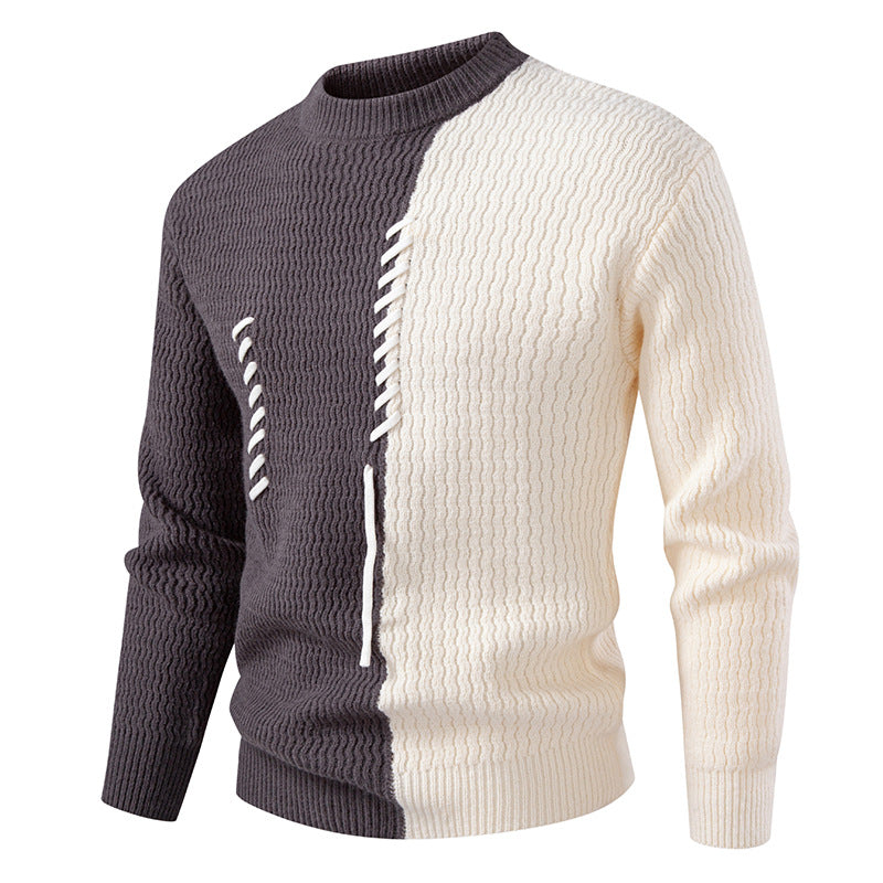 Fashion sweater for men with innovative structure design and unique decorative stripes Lune London