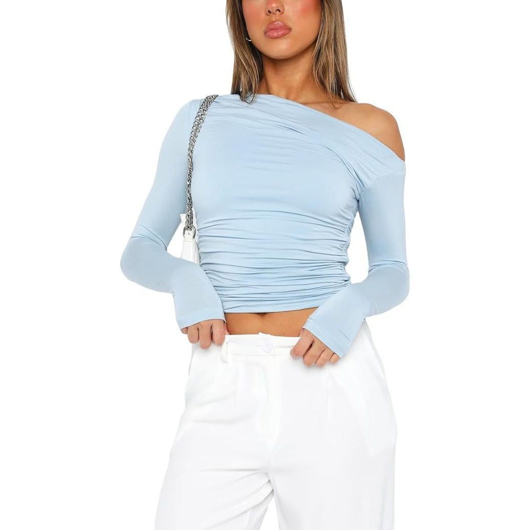 Lune London long sleeve off-shoulder women's T-shirt